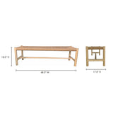 Hawthorn Natural Bench