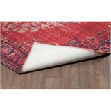 Sparx Medallion Red Distressed Washable Rug 27" x 45"